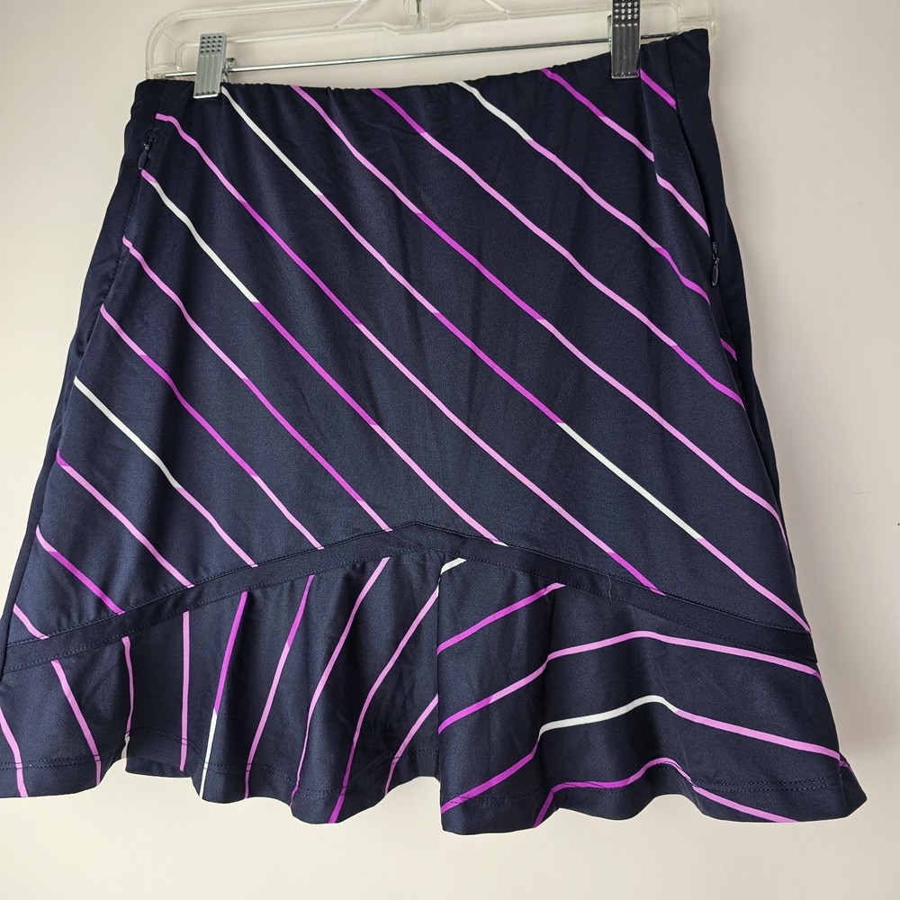 Tail White Label Skirt Skort Womens S Athletic Ruffle Blue Pink Tennis Striped